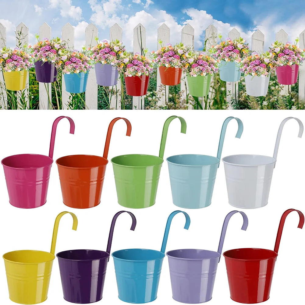 Metal Iron Hanging Flower Pots