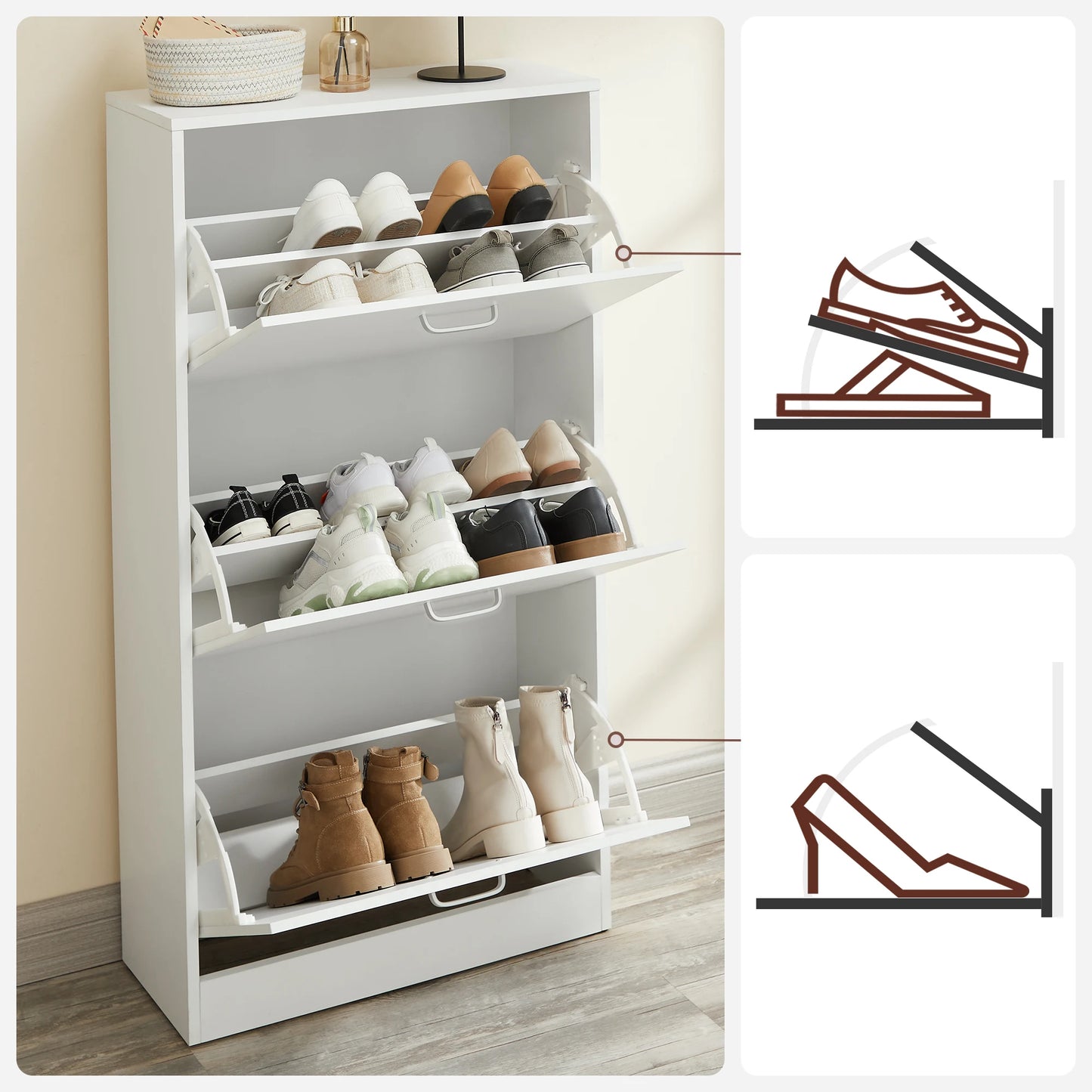 Wooden Shoe Cabinet Storage