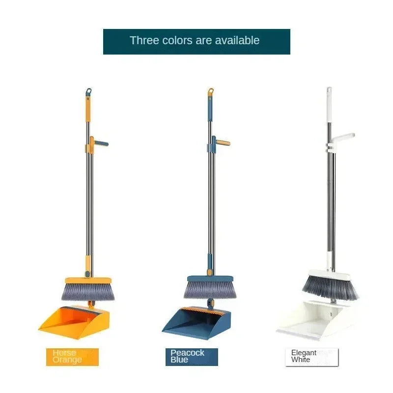 Broom And Dustpan with Vertical Folding