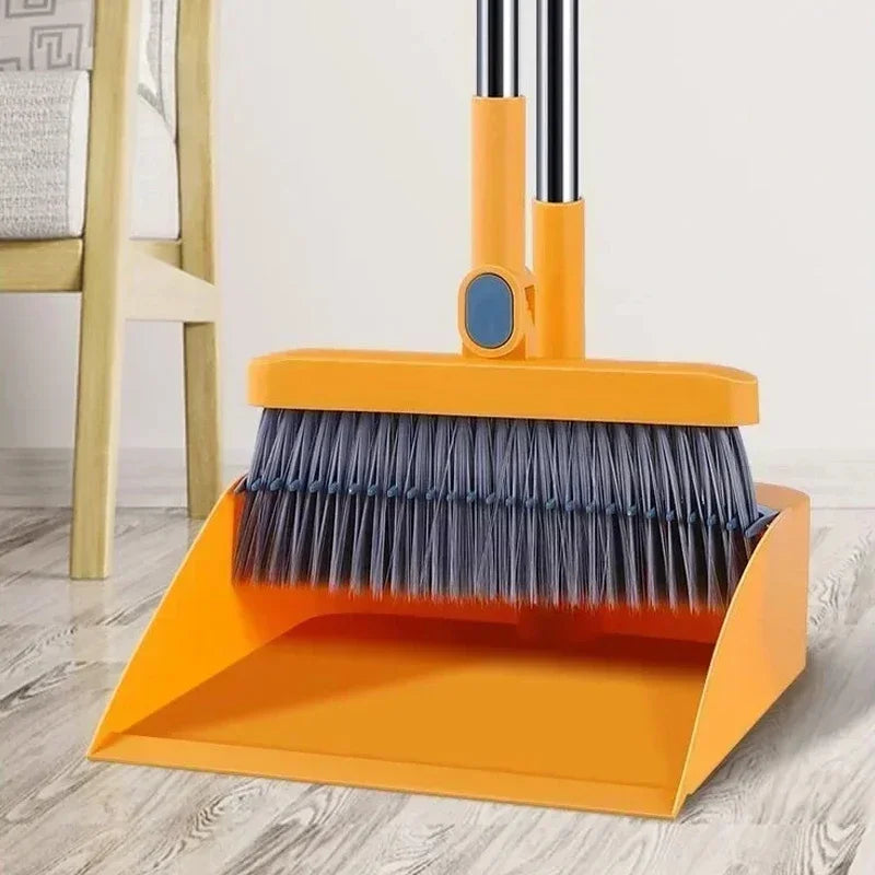 Broom And Dustpan with Vertical Folding