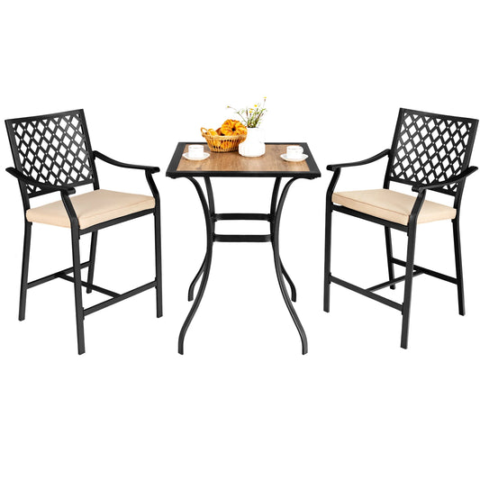 3-Piece Patio Bar Bistro Set