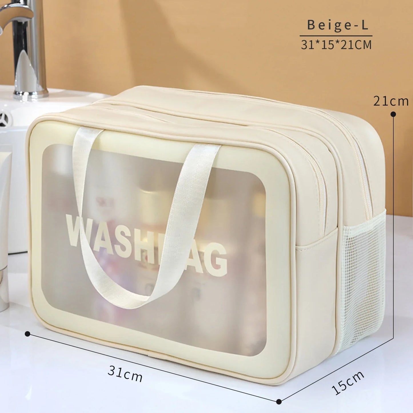 A toiletry bag, also known as a travel kit, dopp kit, or vanity case, is a compact container designed to hold personal hygiene and grooming items such as toothbrushes, toothpaste, soap, and shaving supplies. Typically used during travel, these bags are made from various materials and often feature multiple compartments for organized storage