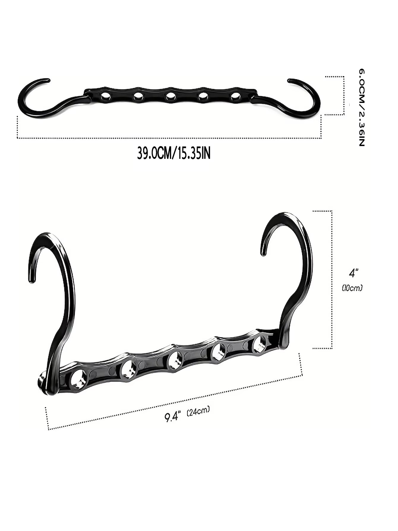 Multifunctional Space-Saving Plastic Clothes Rack with Rotary Organizer and 5 Holes for Closet and Wardrobe Storage