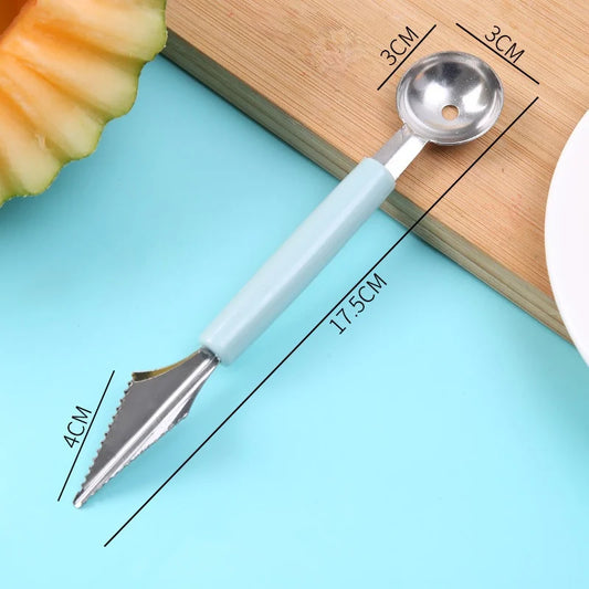 Multi-Functional Fruit Carving Knife and Watermelon Baller - Ice Cream Scoop and Spoon for Kitchen DIY Cold Dish Preparation