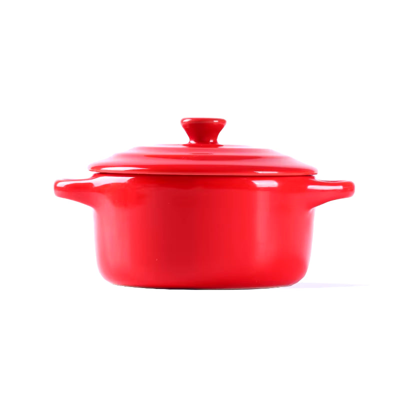 Mini Ceramic Soup Stock Pot with Lid for Children - Versatile Stew and Saucepan for Home and Restaurant Use