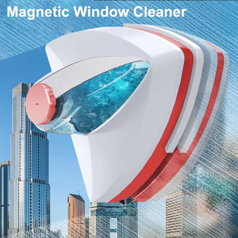 Double-Sided Magnetic Window Cleaner with Automatic Drainage System for Efficient Household Glass Cleaning