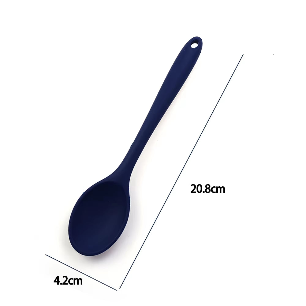 Soft Silicone Spoon with Long Handle - Professional Cooking Utensil for Enhanced Kitchen Experience