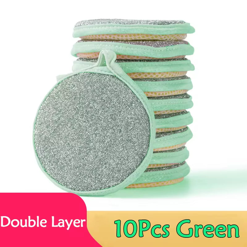 5/10 Pack Dual-Sided Dishwashing Sponges and Brushes for Effective Kitchen Cleaning