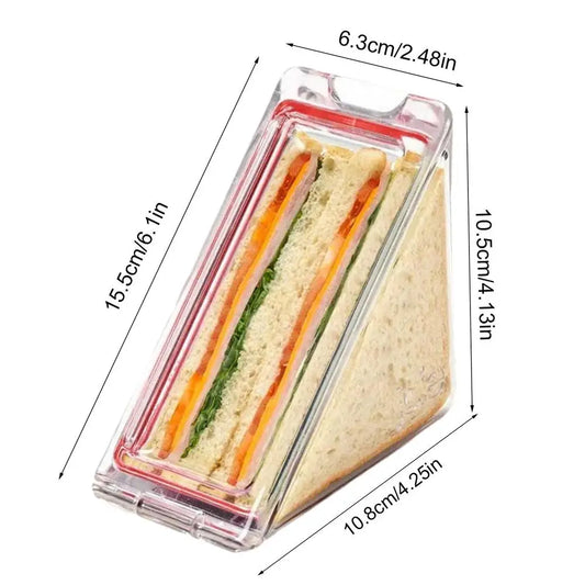 Reusable Triangular Sandwich Containers for Picnics - Eco-Friendly Lunch and Dinner Storage Solution