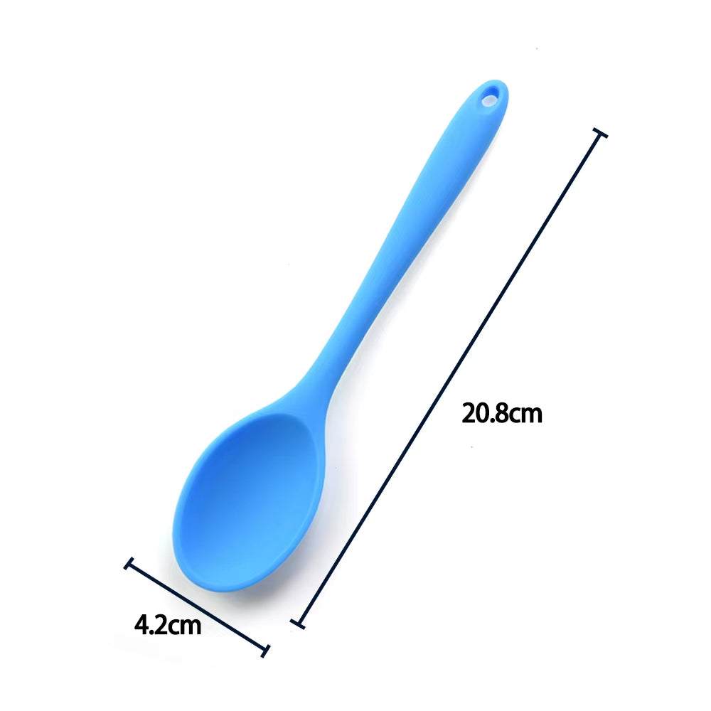 Soft Silicone Spoon with Long Handle - Professional Cooking Utensil for Enhanced Kitchen Experience