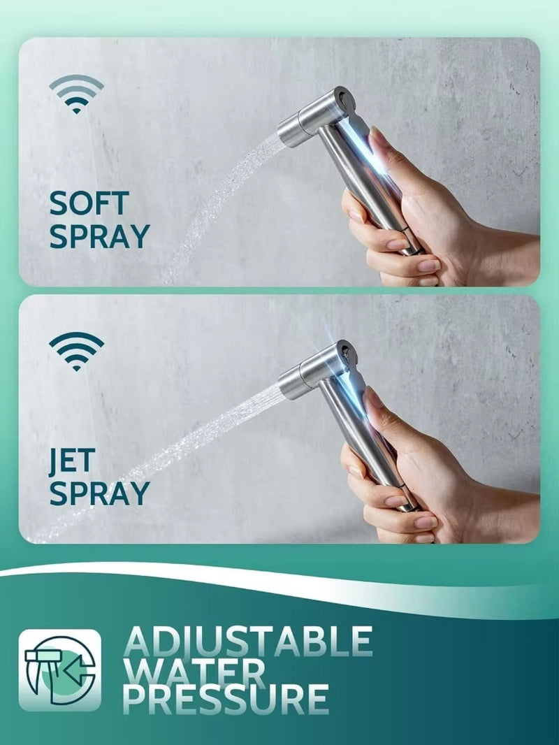 Handheld Bidet Sprayer Suitable for Toilet Adjustable Water Pressure Jet Sprayer, Suitable for Female Washing Bidet Accessories