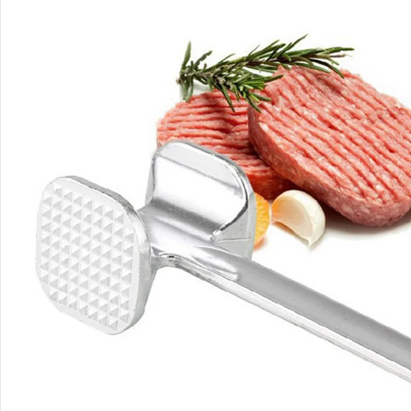 Heavy-Duty Double-Sided Meat Tenderizer Hammer - 19cm Aluminum Alloy Kitchen Tool