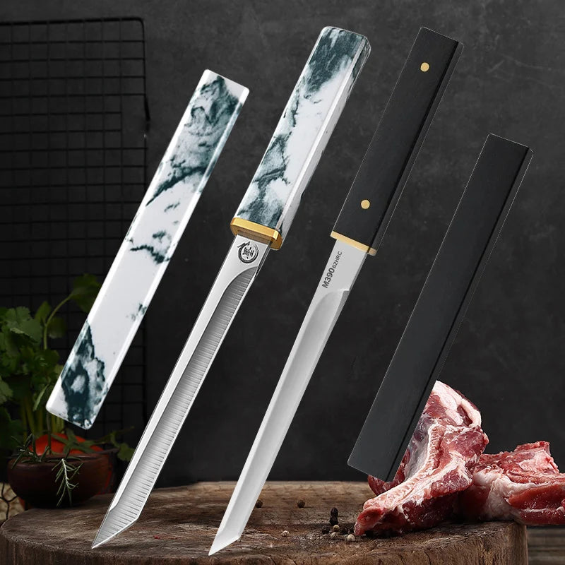 Professional Chef's Utility Knife for Meat, Fish, and Vegetables - Hand-Forged Boning and Butcher Tool