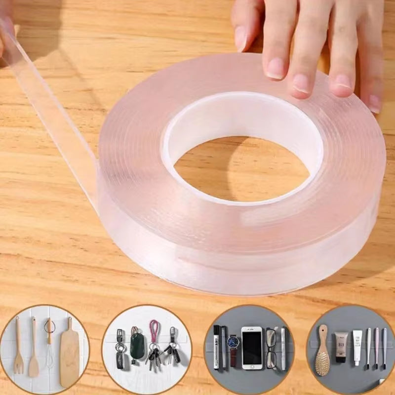 Versatile Double-Sided Waterproof Adhesive Tape for Kitchen and Bathroom Applications